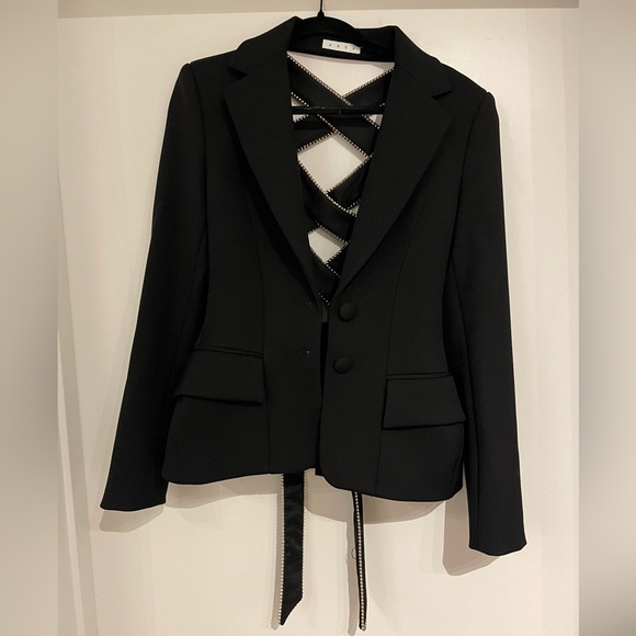 AREA Hourglass Blazer & Mini Skirt with Laced Back - Picture 8 of 10